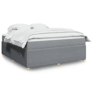 VidaXL Boxspring met matras stof lichtgrijs 180x200 cm