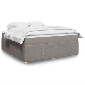 VidaXL Boxspring met matras stof taupe 180x200 cm