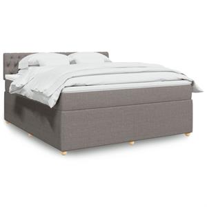 VidaXL Boxspring met matras stof taupe 180x200 cm