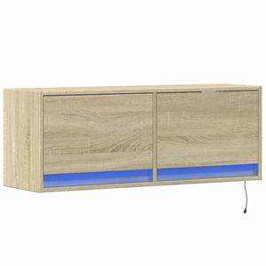 vidaXL Tv-wandmeubel met LED-verlichting 100x31x35 cm sonoma eiken