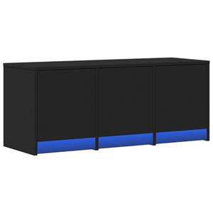 vidaXL Tv-meubel met LED 97x34x40 cm bewerkt hout zwart