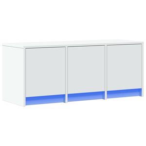 vidaXL Tv-meubel met LED 97x34x40 cm bewerkt hout wit