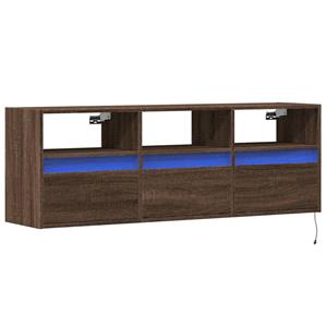 vidaXL Tv-wandmeubel met LED-verlichting 130x31x45 cm bruin eikenkleur