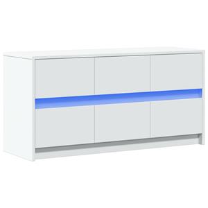 vidaXL Tv-meubel met LED 100x34x50 cm bewerkt hout wit