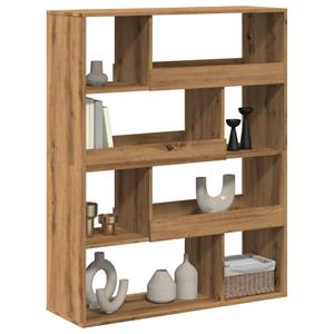 vidaXL Boekenkast 100x33x125,5 cm bewerkt hout artisanaal eikenkleurig