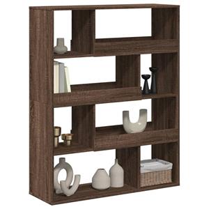 vidaXL Boekenkast 100x33x125,5 cm bewerkt hout bruin eikenkleurig