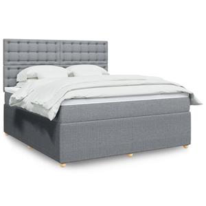 VidaXL Boxspring met matras stof lichtgrijs 180x200 cm