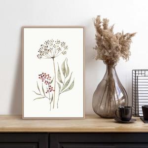 Reinders! Artprint met lijst Aqua Flowers