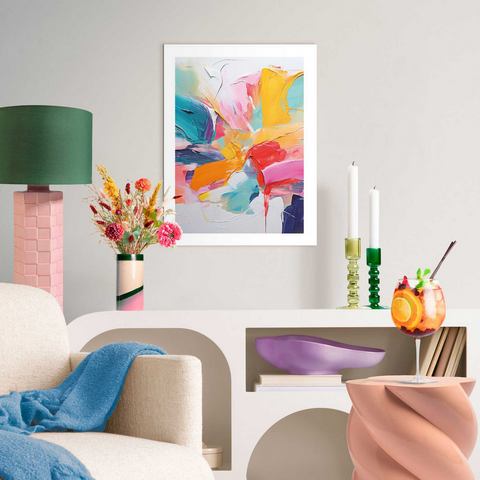 Reinders! Artprint met lijst Paint Colourful