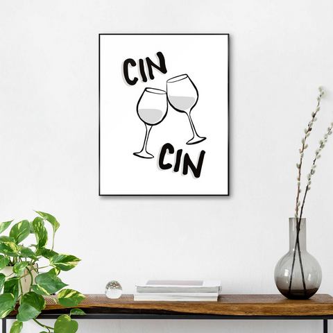 Reinders! Artprint met lijst Cin Cin