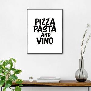 Reinders! Artprint met lijst Pizza, Pasta and Vino