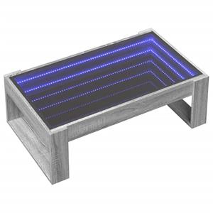 vidaXL Salontafel met Infinity LED 90x53x30 cm grijs sonoma eikenkleur