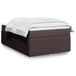 VidaXL Boxspring met matras stof donkerbruin 120x190 cm