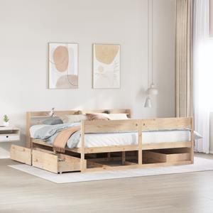 VidaXL Bedframe zonder matras massief grenenhout 180x200 cm