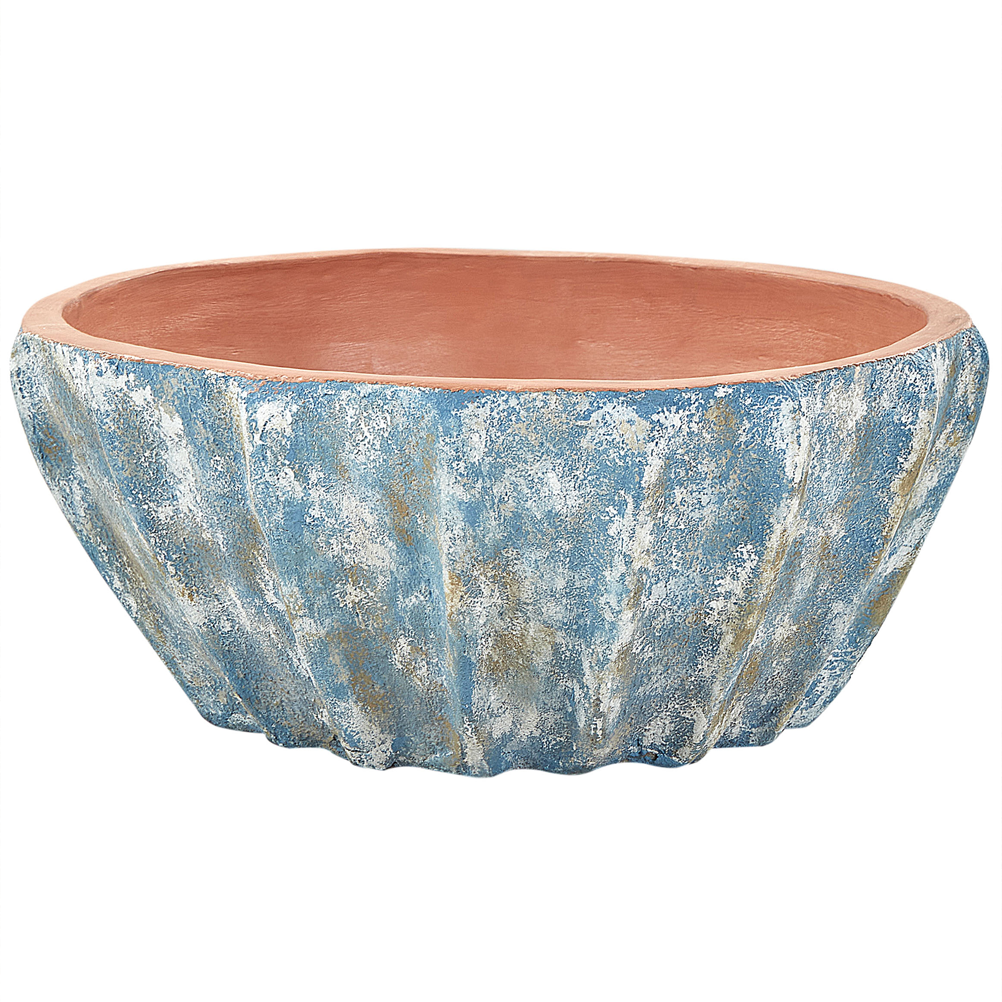 BELIANI Bloempot terracotta blauw ⌀ 51 cm OSTRYA