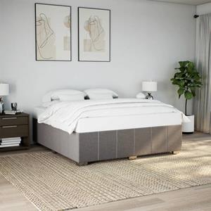 VidaXL Bedframe zonder matras stof taupe 180x200 cm