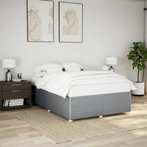 VidaXL Bedframe zonder matras stof lichtgrijs 140x190 cm