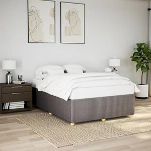 VidaXL Bedframe zonder matras stof taupe 160x200 cm