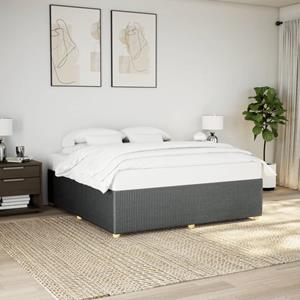 VidaXL Bedframe zonder matras stof donkergrijs 180x200 cm