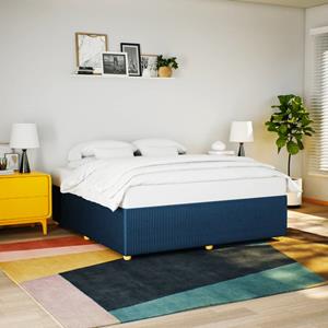 VidaXL Bedframe zonder matras stof blauw 180x200 cm