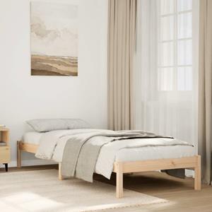 vidaxl Bedframe extra lang zonder matras massief grenenhout 100x220 cm