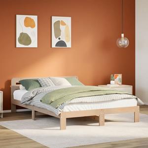 VidaXL Bedframe zonder matras massief grenenhout 135x190 cm