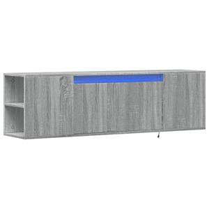 vidaXL Tv-wandmeubel met LED-verlichting 135x31x39,5 cm grijs sonoma