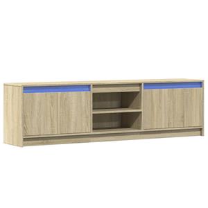 vidaXL Tv-meubel met LED 180x34x50 cm bewerkt hout sonoma eikenkleurig