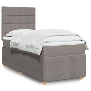 VidaXL Boxspring met matras stof taupe 90x190 cm