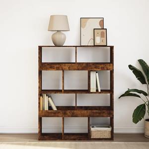 vidaXL Boekenkast 100x33x125,5 cm bewerkt hout gerookt eikenkleurig