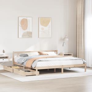 VidaXL Bedframe zonder matras massief grenenhout 180x200 cm