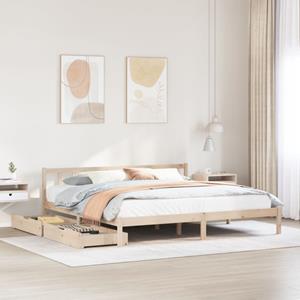 VidaXL Bedframe zonder matras massief grenenhout 200x200 cm