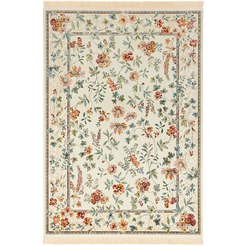 NOURISTAN Vloerkleed Orient Flowers Oriëntaals met franje, oriënt, woonkamer, slaapkamer, eetkamer