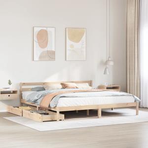 VidaXL Bedframe zonder matras massief grenenhout 180x200 cm