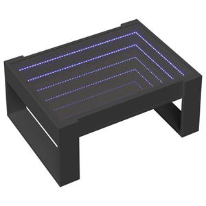 vidaXL Salontafel met Infinity LED 70x53x30 cm zwart