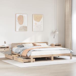 VidaXL Bedframe zonder matras massief grenenhout 180x200 cm