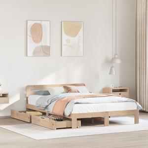 VidaXL Bedframe zonder matras massief grenenhout 120x190 cm