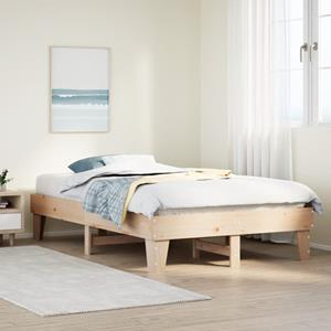 VidaXL Bedframe zonder matras massief grenenhout 135x190 cm