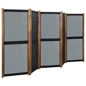 VidaXL Kamerscherm met 5 panelen 350x170 cm zwart