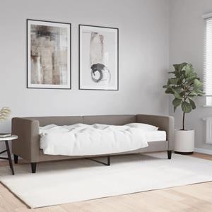 VidaXL Slaapbank met matras 80x200 cm stof taupe