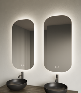 Gliss Design Notus toilet spiegel met LED-verlichting 50x100cm