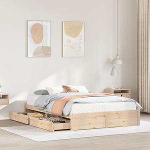 VidaXL Bedframe zonder matras massief grenenhout 120x200 cm