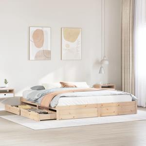 VidaXL Bedframe zonder matras massief grenenhout 180x200 cm