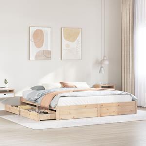 VidaXL Bedframe zonder matras massief grenenhout 200x200 cm