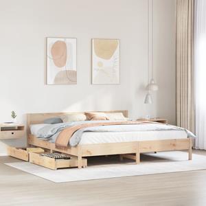 VidaXL Bedframe zonder matras massief grenenhout 180x200 cm