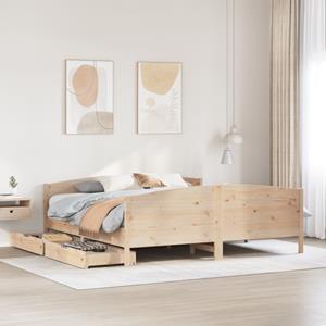 VidaXL Bedframe zonder matras massief grenenhout 160x200 cm