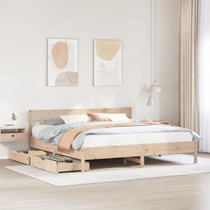 VidaXL Bedframe zonder matras massief grenenhout 180x200 cm