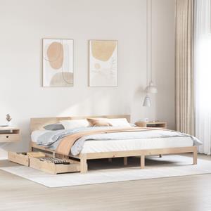 VidaXL Bedframe met lades massief grenenhout 180x200 cm