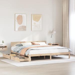 VidaXL Bedframe met lades massief grenenhout 200x200 cm