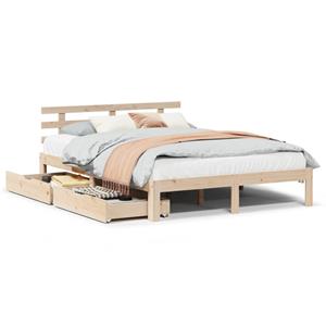 VidaXL Bedframe met lades massief grenenhout 120x200 cm